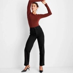 Universal Thread Black Women's Straight Leg Jeans